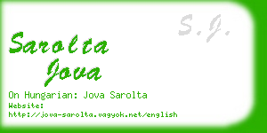 sarolta jova business card